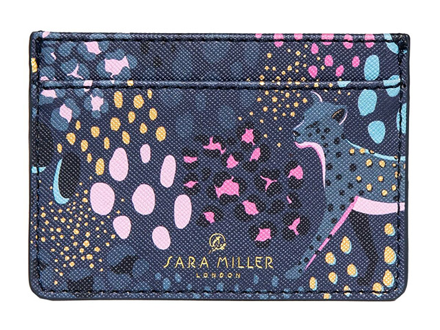 Sara Miller Midnight Leopard Credit Card Holder