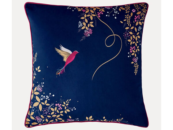 Sara Miller Hummingbird Cushion Navy 50x50cm