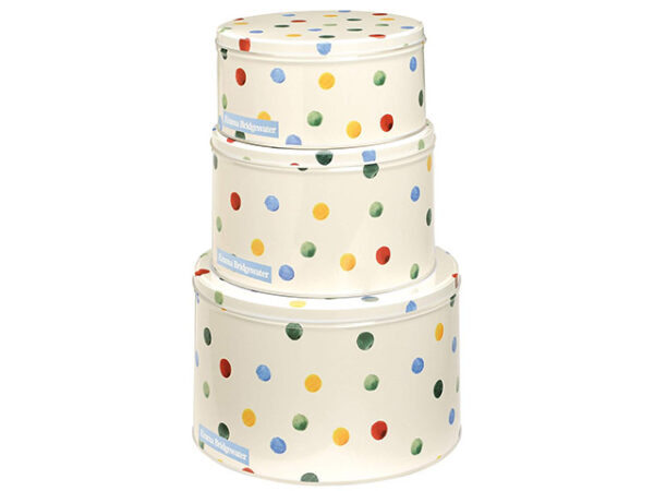 Emma Bridgewater Cake Tins Round Polka Dot Set 3