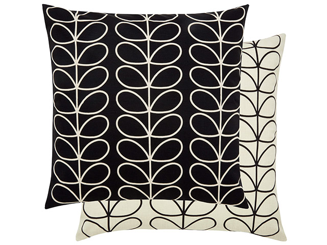 Orla Kiely Monochrome Cushion Linear Stem 50x50cm