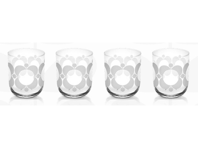 Orla Kiely Water Glasses Atomic Flower Set Of 4