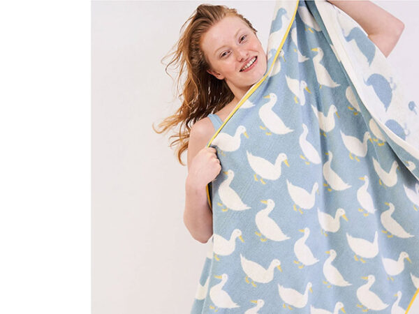 Anorak Waddling Ducks Organic Cotton Bath Towel