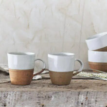 Nkuku Mali Large Mugs Set Of 2 - White