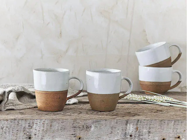 Nkuku Mali Large Mugs Set Of 2 - White