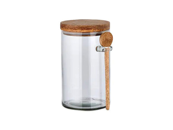 Nkuku Kossi Large Storage Jar - Clear - 22 X 12.5cm (Dia)