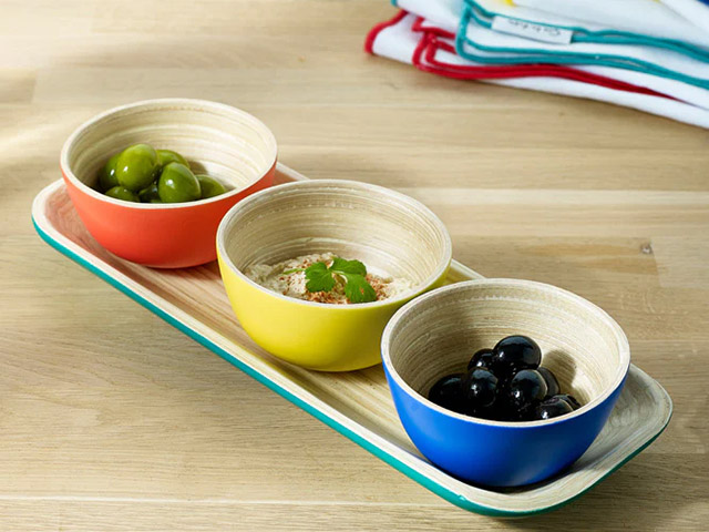 Sur La Table Tray And Dipping Bowls