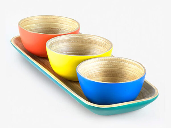 Sur La Table Tray And Dipping Bowls Cutut