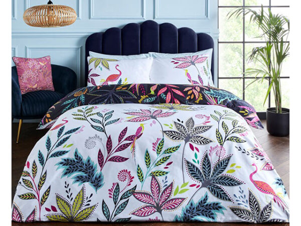 Sara Miller Botanic Paradise Midnight King Duvet Cover Bedding Set